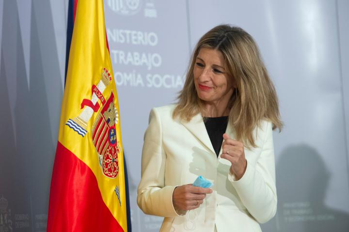 La vicepresidenta tercera y ministra de Trabajo, Yolanda Díaz