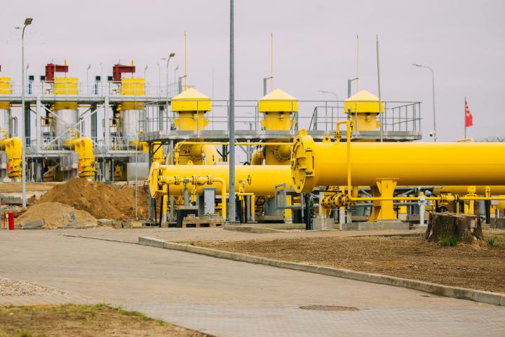 Instalaciones del gasoducto polaco, a su paso por la zona danesa.