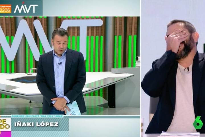 La reacción de Dani Mateo al comentario de Iñaki López.