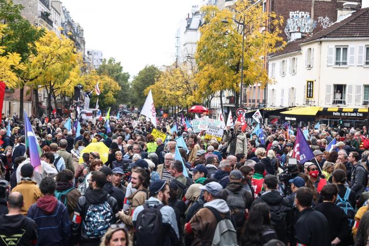Parte de la manifestación celebrada este domingo en Francia
