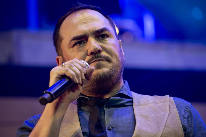 Ismael Serrano, durante un concierto en 2018.