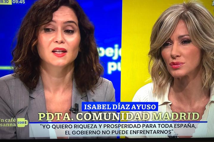 Isabel Díaz Ayuso y Susanna Griso.