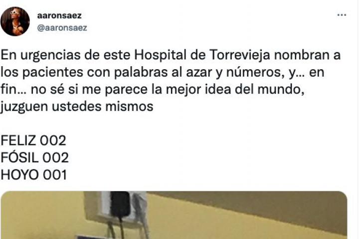 El tuit publicado por Aaron Saéz.