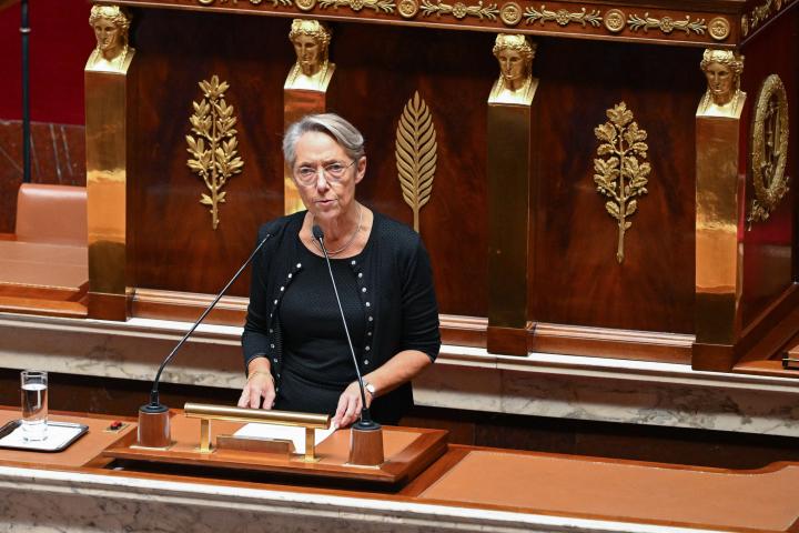 La primera ministra de Francia, Elisabeth Borne, el pasado 19 de octubre en la Asamblea, en París. 