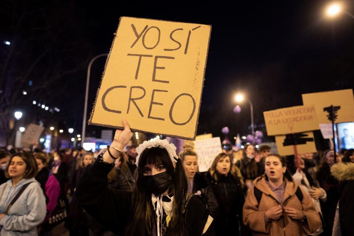 Imagen de archivo de una protesta en Madrid por la igualdad y en contra de la violencia machista.