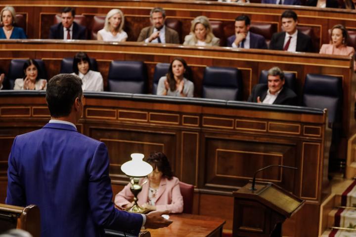 Foto de archivo del presidente del Gobierno, Pedro Sánchez, durante una sesión de control. 