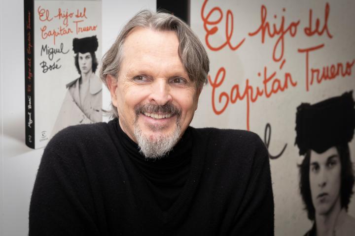 Miguel Bosé, en la presentación de su libro 'El hijo del Capitán Trueno'.