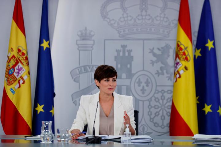 La ministra de Política Territorial y portavoz del Gobierno, Isabel Rodríguez durante la rueda de prensa posterior a la reunión del Consejo de Ministros