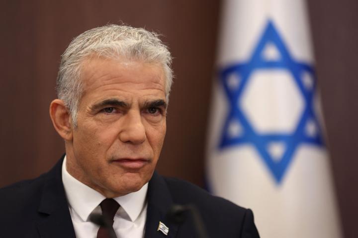 Yair Lapid, el pasado 23 de octubre, durante el consejo de ministros celebrado en Jerusalén. 