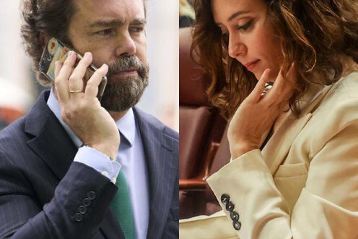 Espinosa de los Monteros y Ayuso, en sendas imágenes de archivo.