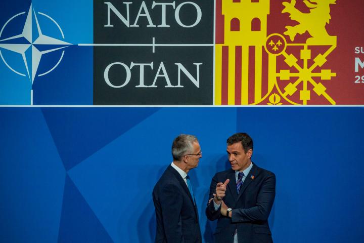 Jens Stoltenberg y Pedro Sánchez, el pasado junio, en la Cumbre de la OTAN en Madrid. 