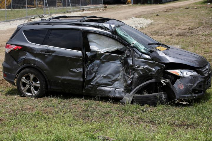 Vehículo en el que viajaba Freddy Rincón cuando tuvo lugar el accidente en Cali (Colombia).