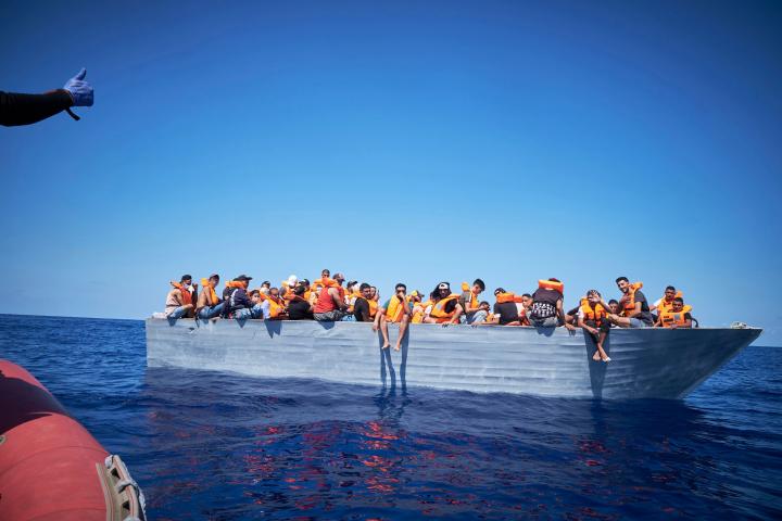 Migrantes rescatados. Imagen de archivo.