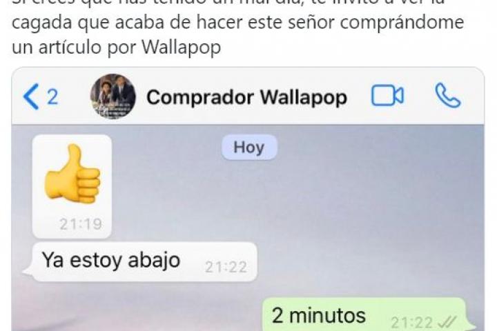 Captura del mensaje que un usuario recibió por WhatsApp.