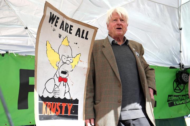 Stanley Johnson, padre del primer ministro británico, Boris Johnson.