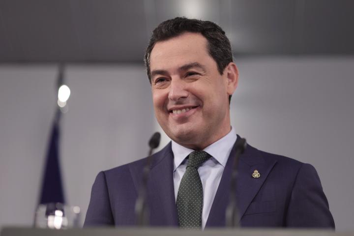 Juanma Moreno, en su última visita a La Moncloa.