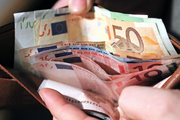 European Money in a wallet