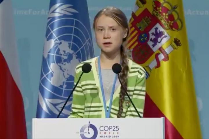 Greta Thunberg durante la Cumbre del Clima de Madrid.
