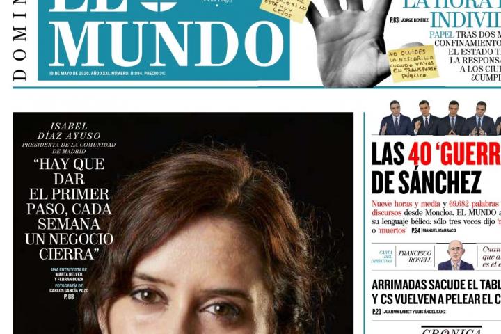 Isabel Díaz Ayuso en 'El Mundo'.