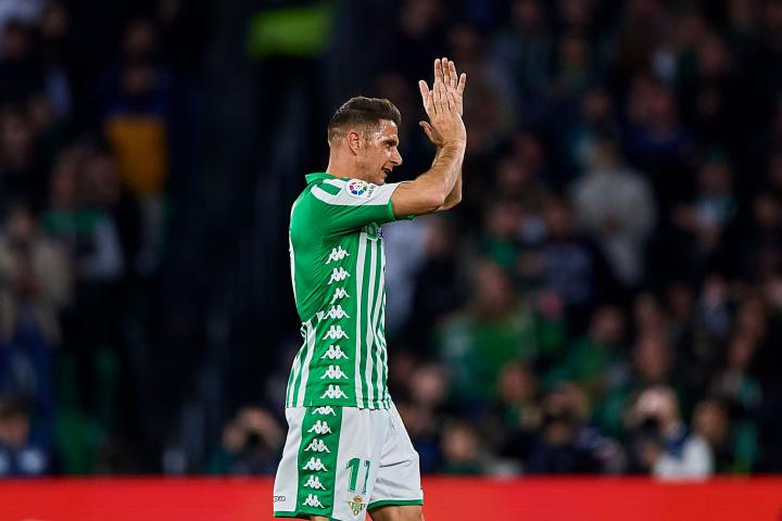 SEVILLE, SPAIN - MARCH 08: Joaquin Sanchez of Real Betis Balompie reacts during the Liga match between Real Betis Balompie and Real Madrid CF at Estadio Benito Villamarin on March 08, 2020 in Seville, Spain.  (Photo by Silvestre Szpylma/Quality ...