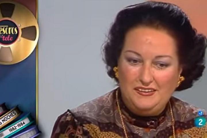 Montserrat Caballé en una entrevista en el programa 'Buenas Noches'.