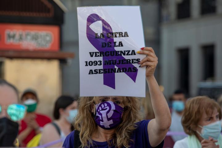 Manifestación contra la violencia machista en Madrid, en septiembre de 2021.