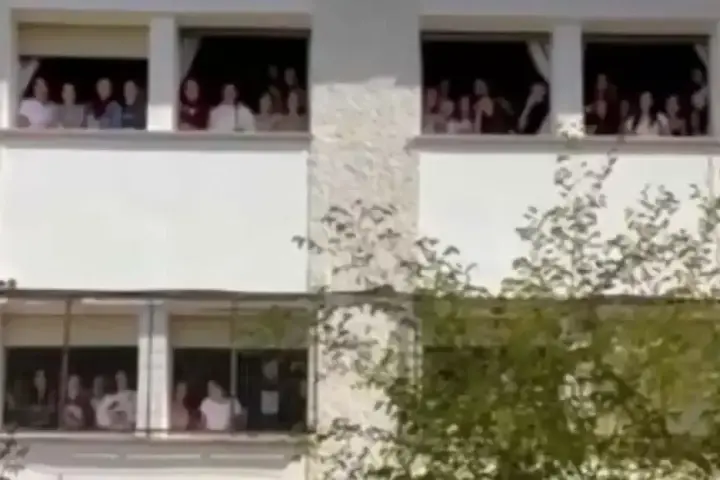 Captura del vídeo grabado por los estudiantes del IES Pérez de Guzmán.