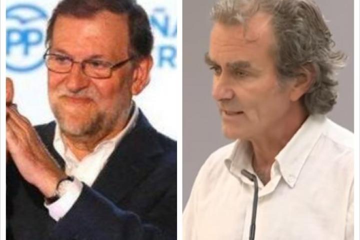 Mariano Rajoy y Fernando Simón.
