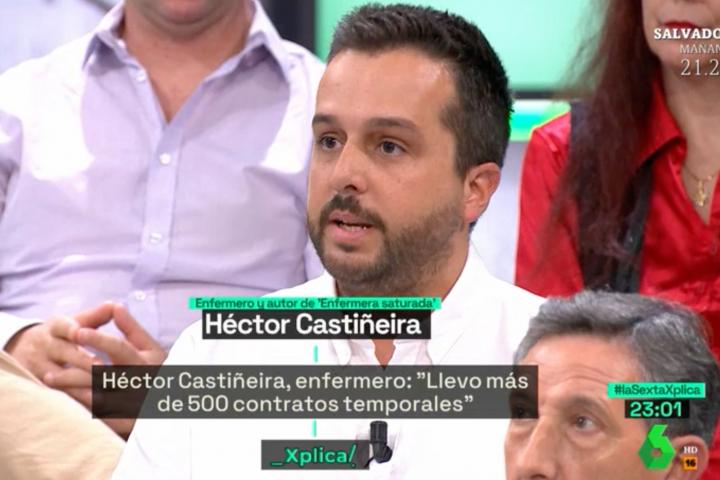 El enfermero Héctor Castiñeira en 'La Sexta Xplica'