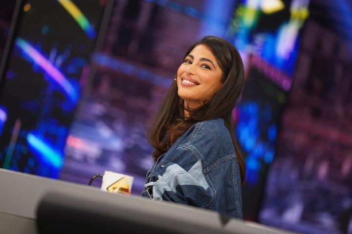 La actriz Mina El Hammani en su visita a El Hormiguero