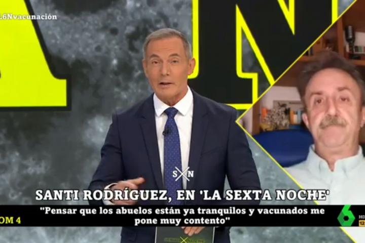 El enfado de Santi Rodríguez en 'laSexta Noche'.