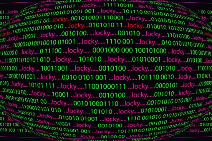 Imagen de una pantalla afectada por un virus