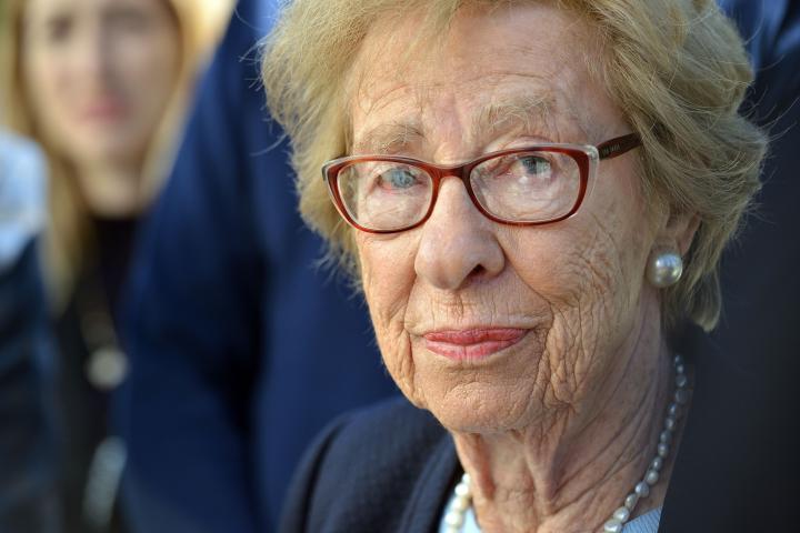 Eva Schloss, hermanastra de Ana Frank y superviviente del Holocausto.