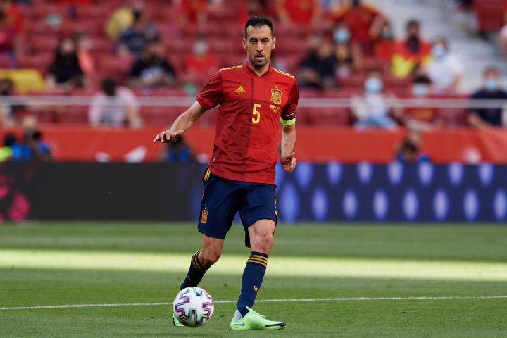 Sergio Busquets, en el amistoso disputado entre España y Portugal