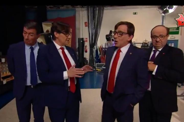 El cara a cara de los dos Illa, en 'Polònia'.