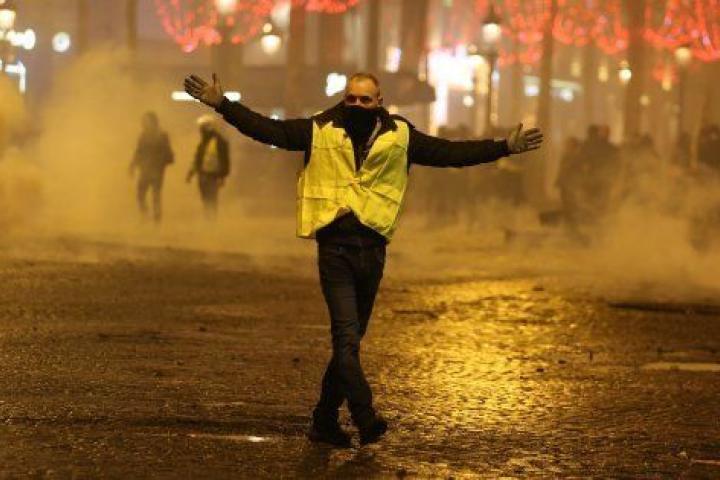 Un manifestante de los chalecos amarillos, el pasado 24 de noviembre en París.