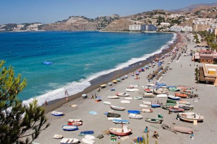 AKK1TY san cristobal or china beach almunecar tropical coast Granada Andalusia Spain