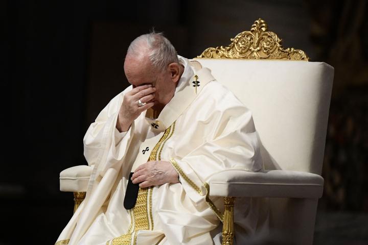 El papa Francisco, durante una ceremonia.