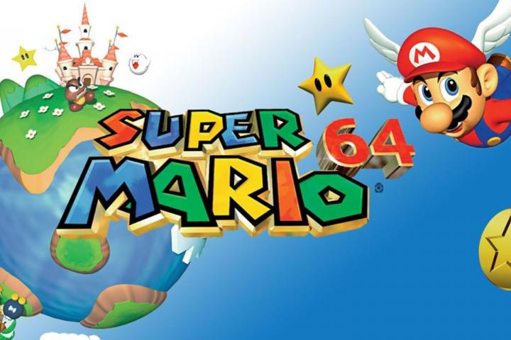 Videojuego 'Super Mario 64' para Nintendo 64.