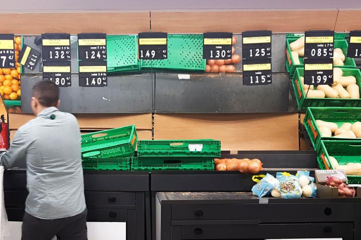 El interior de un Mercadona en Madrid.