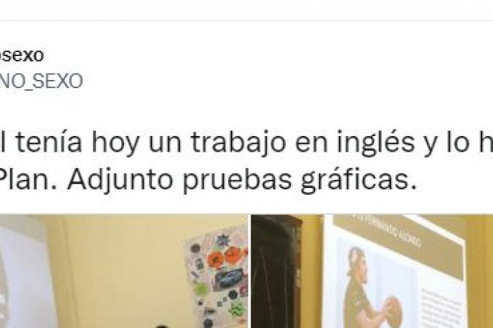 El tuit de Nanosexo sobre la presentación de un joven.