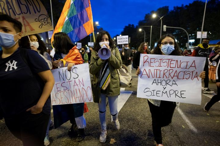 Manifestación contra el racismo en Madrid, el 15 de noviembre de 2020.