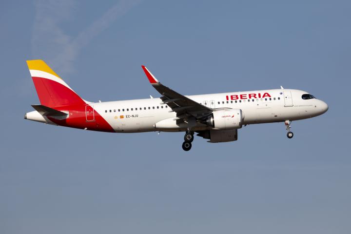 Un avión de Iberia, en una foto de archivo.