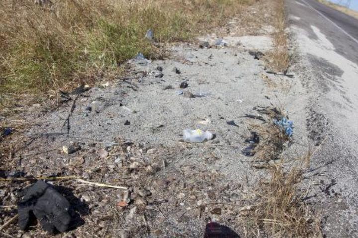 Lugar del siniestro que se ha producido en la CM-4009 a la altura de la localidad toledana de Escalonilla.