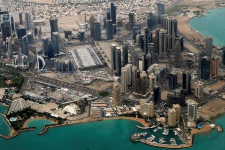 Vista aérea del complejo diplomático de Doha (Qatar).