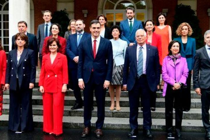 Primera foto del Consejo de Ministros al completo, el pasado junio en La Moncloa.