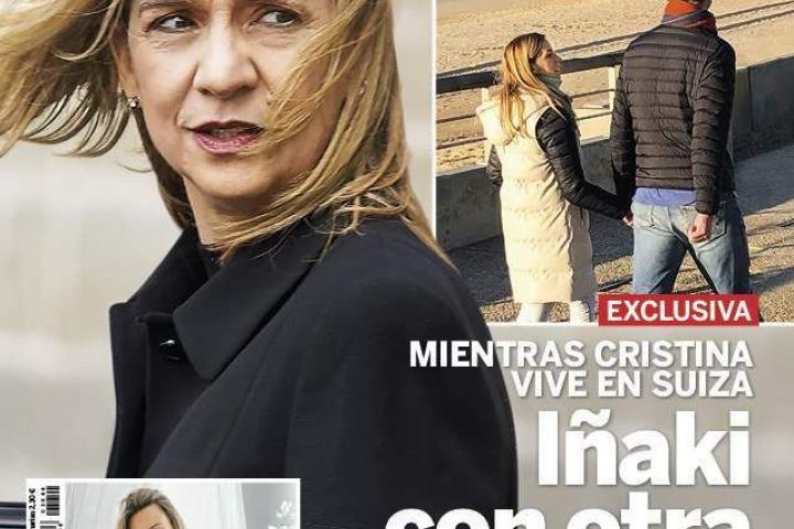 Iñaki Urdangarin paseando con otra mujer en la portada de 'Lecturas'.
