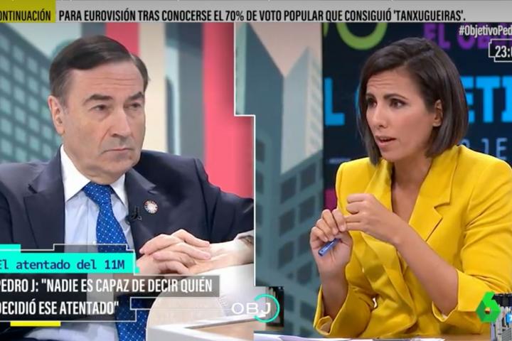 Los periodistas Pedro J. Ramírez y Ana Pastor en 'El Objetivo'.