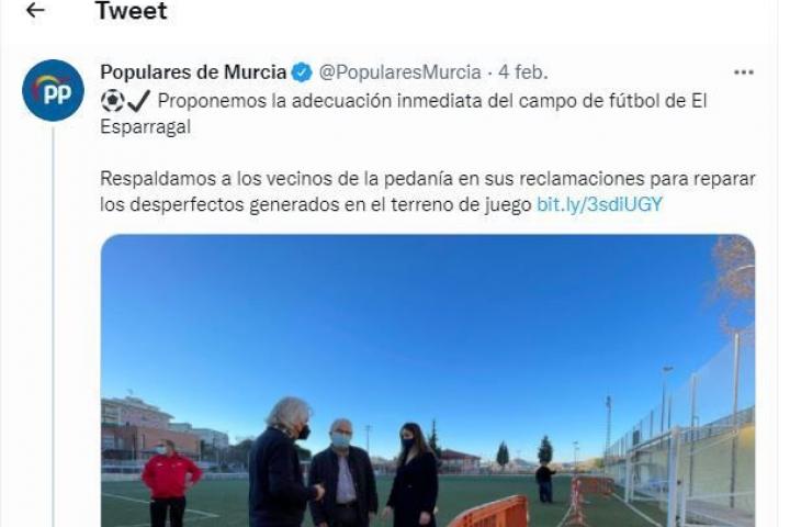 El famoso tuit del PP de Murcia.