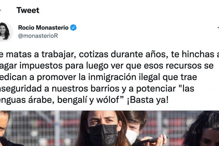 Tuit de Rocío Monasterio.
